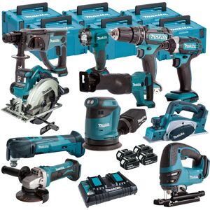 Makita 18v 11 Piece Power Tool Kit With 4 X 5.0ah Battery & Charger T4tkit-16453 Makita 18v 11 Piece Power Tool Kit With 4 X 5.0ah Battery & Charger T4tkit-16453