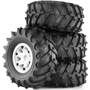 Sodial 4pcs 128mm 1/10- Beadlock Wheel Rim Rubber Tire Set For 1/10 Rc Crawler Car5550 Sodial 4pcs 128mm 1/10- Beadlock Wheel Rim Rubber Tire Set For 1/10 Rc Crawler Car5550