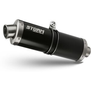 Exhaust Storm By Mivv Black Muffler Oval Steel For Honda Cbr 600 F 1991 > 1998 Exhaust Storm By Mivv Black Muffler Oval Steel For Honda Cbr 600 F 1991 > 1998