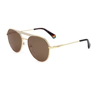 Polaroid Pld 6211/s/x B4e White Gold 57/17/145 Unisex Sunglasses Polaroid Pld 6211/s/x B4e White Gold 57/17/145 Unisex Sunglasses