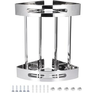 Stainless Steel Double-Layer Triangular Corner Shower Storage Shelf Bathroo Tu Stainless Steel Double-Layer Triangular Corner Shower Storage Shelf Bathroo Tu