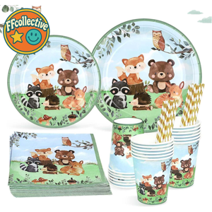 Does Not Apply Woodland Party Decorations Plates For 25 Guests, 125pcs Woodland Party Supplies Does Not Apply Woodland Party Decorations Plates For 25 Guests, 125pcs Woodland Party Supplies