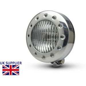 Alchemy Parts Motorcycle Headlight Polished With Drilled Bezel For Custom Chopper Project Alchemy Parts Motorcycle Headlight Polished With Drilled Bezel For Custom Chopper Project