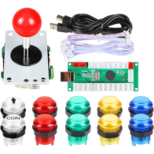 Does Not Apply Zero Delay Usb Encoder To Pc Games Red Joystick + 10x Led Illuminated 5v Push Bu Does Not Apply Zero Delay Usb Encoder To Pc Games Red Joystick + 10x Led Illuminated 5v Push Bu