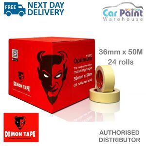 Demon Tape Demon 110°c Premium Automotive Masking Tape 1.5\" / 36mm X 50m 24 Rolls Per Box Demon Tape Demon 110°c Premium Automotive Masking Tape 1.5\" / 36mm X 50m 24 Rolls Per Box