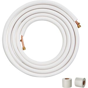 Vevor 6.4x9.5 X7620mm Mini Split Line Set Insulated Copper Tubing Ac Ductless Vevor 6.4x9.5 X7620mm Mini Split Line Set Insulated Copper Tubing Ac Ductless
