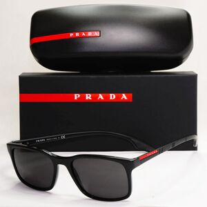 Prada Sunglasses Black Square Glossy Red Stripe Ps01lv Vps 01l 1ab-1o1 54mm Prada Sunglasses Black Square Glossy Red Stripe Ps01lv Vps 01l 1ab-1o1 54mm