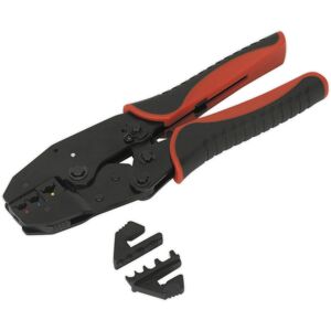 Thatcable Ratchet Crimping Tool - Interchangeable Hardened & Tempered Jaws - Soft Grip Thatcable Ratchet Crimping Tool - Interchangeable Hardened & Tempered Jaws - Soft Grip