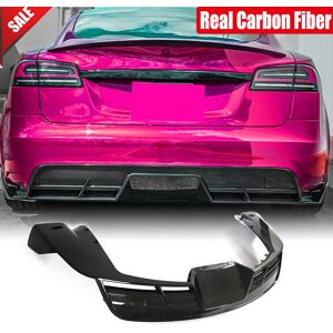 Speed_turning Fit For Tesla Model S Sedan 2021-2024 Real Carbon Fiber Rear Bumper Diffuser Lip Speed_turning Fit For Tesla Model S Sedan 2021-2024 Real Carbon Fiber Rear Bumper Diffuser Lip