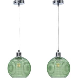 Firstchoicelighting Set Of 2 Green Glass & Chrome Ceiling Lights Kitchen Dining Pendant Fittings Firstchoicelighting Set Of 2 Green Glass & Chrome Ceiling Lights Kitchen Dining Pendant Fittings
