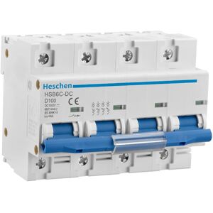 Dc Miniature Circuit Breaker, Hsb6c-Dc, 4 Poles, Dc1000v 100a, Photovoltaic Circ Dc Miniature Circuit Breaker, Hsb6c-Dc, 4 Poles, Dc1000v 100a, Photovoltaic Circ