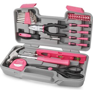 Apollo Ladies Pink Home Diy Tool Kit 39 Pc – Compact & Portable For Household Repair Apollo Ladies Pink Home Diy Tool Kit 39 Pc – Compact & Portable For Household Repair