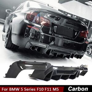 Rio For Bmw 5 Series F10 F11 M5 12-17 Real Carbon Rear Bumper Diffuser Lip Spoiler Rio For Bmw 5 Series F10 F11 M5 12-17 Real Carbon Rear Bumper Diffuser Lip Spoiler