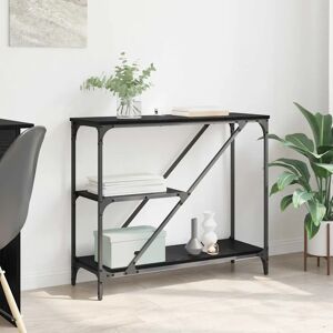 Console Table Black Oak 88.5 X 30 X 75 Cm Engineered Wood Vidaxl Console Table Black Oak 88.5 X 30 X 75 Cm Engineered Wood Vidaxl