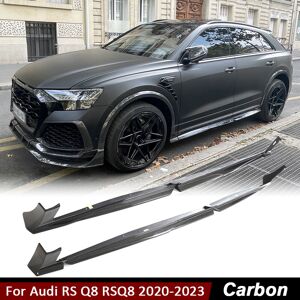 Rio For Audi Rs Q8 Rsq8 2020up Real Carbon Fiber Side Skirts Extensions Lip Spoiler Rio For Audi Rs Q8 Rsq8 2020up Real Carbon Fiber Side Skirts Extensions Lip Spoiler