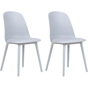 Beliani FOMBY Light Blue Modern Dining Chair Set of 2 Beliani FOMBY Light Blue Modern Dining Chair Set of 2