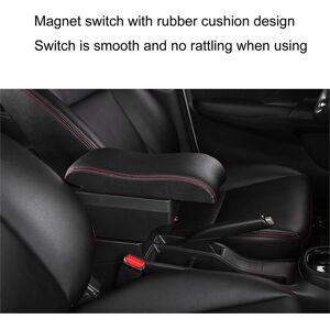 Car Console Armrest Box Large Capacity Smooth Touch Black Red Line R Hen Car Console Armrest Box Large Capacity Smooth Touch Black Red Line R Hen