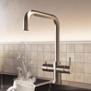 Pronto Nickel 3 In 1 Square Spout Boiling Hot Kitchen Mixer Tap With 3l Boiler Vessqnkl Pronto Nickel 3 In 1 Square Spout Boiling Hot Kitchen Mixer Tap With 3l Boiler Vessqnkl