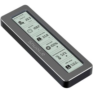 Shuole 2x( M. 2 Nvme/ngff Dual Protocol Ssd Enclosure With Display Screen3423 Shuole 2x( M. 2 Nvme/ngff Dual Protocol Ssd Enclosure With Display Screen3423