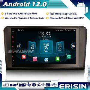 Erisin 9\" Android 13 Car Stereo Radio Sat Nav Dab+ Mercedes Benz W164 X164 Gl/ml-Class Erisin 9\" Android 13 Car Stereo Radio Sat Nav Dab+ Mercedes Benz W164 X164 Gl/ml-Class