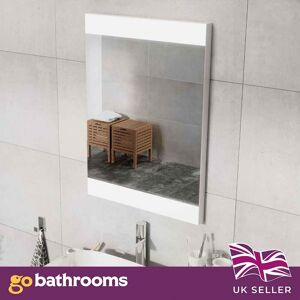 The Bath People Led Bathroom Mirror With Infrared Sensor Demister Pad Modern Wall Mirror 70x50cm The Bath People Led Bathroom Mirror With Infrared Sensor Demister Pad Modern Wall Mirror 70x50cm