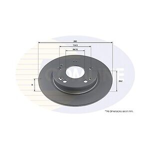 Comline Coated Brake Disc Rear Axle To Fit Honda Civic 16-> Comline Coated Brake Disc Rear Axle To Fit Honda Civic 16->