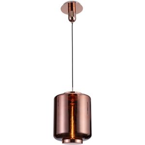 Litecraft Visconte Firenze Ceiling Pendant 1 Light With Rose Gold Tinted Shade - Copper Litecraft Visconte Firenze Ceiling Pendant 1 Light With Rose Gold Tinted Shade - Copper
