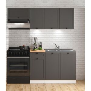 Impact Furniture Kitchen Cabinets 5 Unit Set Wall Base Complete Diy 180cm Shaker Dark Grey Junona Impact Furniture Kitchen Cabinets 5 Unit Set Wall Base Complete Diy 180cm Shaker Dark Grey Junona