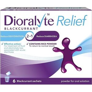 Dioralyte Relief Blackcurrant 6 Sachets Diarrhoea Relief Dioralyte Relief Blackcurrant 6 Sachets Diarrhoea Relief