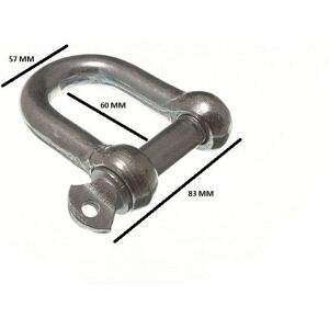 Onestopdiy D Shackle U Lock - Wire Rope Fastener - 16mm 5/8 Bzp - Pack of 40 Onestopdiy D Shackle U Lock - Wire Rope Fastener - 16mm 5/8 Bzp - Pack of 40