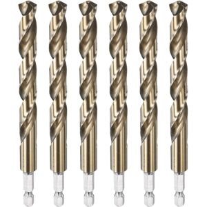 Metallixity 6pcs Drill Bit 7/16" Gold Oxide M35 Hss Twist Drill Bit With 1/4" Hex Shank Metallixity 6pcs Drill Bit 7/16" Gold Oxide M35 Hss Twist Drill Bit With 1/4" Hex Shank