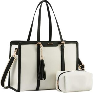 Lovevook Laptop Handbags For Women 15.6 Inch Canvas Tote Bag With Compartments Lovevook Laptop Handbags For Women 15.6 Inch Canvas Tote Bag With Compartments