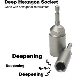 16pcs Hex Shank Deepened Socket Wrench Nut Driver Power Screw Drill Bits Tool Uk 16pcs Hex Shank Deepened Socket Wrench Nut Driver Power Screw Drill Bits Tool Uk