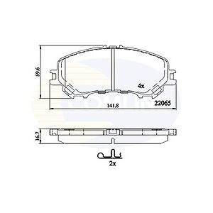 Comline Brake Pad Front Axle To Fit Nissan Qashqai 19->, Rogue 07->13, X-Trail 14->, Ren Comline Brake Pad Front Axle To Fit Nissan Qashqai 19->, Rogue 07->13, X-Trail 14->, Ren