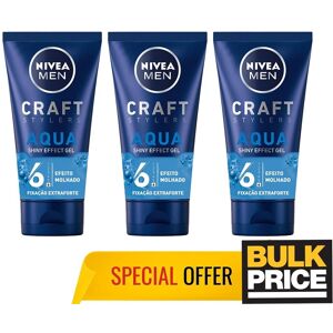 Nivea Men Aqua Hair Styling Gel Shinny Effect 150ml 3-Pack Nivea Men Aqua Hair Styling Gel Shinny Effect 150ml 3-Pack