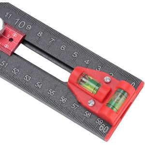 Drilling Positioning Ruler 2 Bubble Levels Woodworking T Square 60cm For Door Drilling Positioning Ruler 2 Bubble Levels Woodworking T Square 60cm For Door