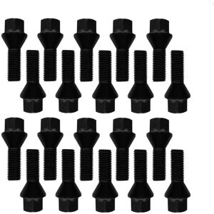 Tracer 20 Black Extended Wheel Bolts Tapered M12x1,5 43mm For Renault Suzuki Toyota . Tracer 20 Black Extended Wheel Bolts Tapered M12x1,5 43mm For Renault Suzuki Toyota .
