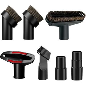 Sodial 3x(7pcs Vacuum Brush Attachment & Adapter 1.25 Inch Soft Horsehair Round1692 Sodial 3x(7pcs Vacuum Brush Attachment & Adapter 1.25 Inch Soft Horsehair Round1692