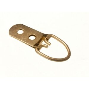 Onestopdiy New 100 X Picture Strap Hanger 2 Hole Eb Brass Plated Steel Heavy Duty - Onestop Onestopdiy New 100 X Picture Strap Hanger 2 Hole Eb Brass Plated Steel Heavy Duty - Onestop
