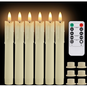 Does Not Apply Drip Wax Flameless Flickering Taper Candles With Remote Control, Timer, Dimmer, Does Not Apply Drip Wax Flameless Flickering Taper Candles With Remote Control, Timer, Dimmer,
