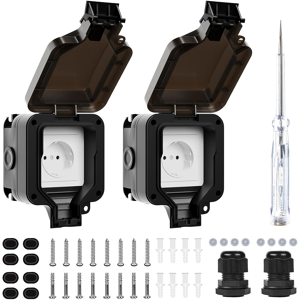 Does Not Apply Outdoor Socket Waterproof Ip66 1-Way X 2 Sockets Lockable Surface-Mounted With H Does Not Apply Outdoor Socket Waterproof Ip66 1-Way X 2 Sockets Lockable Surface-Mounted With H