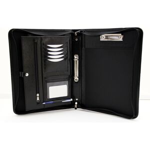 Faux Pu Leather Zipped Business Conference A4 Folder Padfolio 2 Ring Binder With Faux Pu Leather Zipped Business Conference A4 Folder Padfolio 2 Ring Binder With