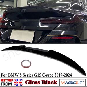Magickit For Bmw 8 Series G15 M8 840 830 M4 Aero Style Rear Spoiler Wing Lip Gloss Black Magickit For Bmw 8 Series G15 M8 840 830 M4 Aero Style Rear Spoiler Wing Lip Gloss Black