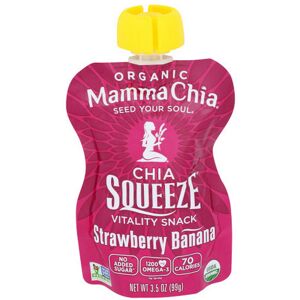 Squeeze Strawberry Banana 3.5 Oz(Case Of 16) By Mamma Chia Squeeze Strawberry Banana 3.5 Oz(Case Of 16) By Mamma Chia