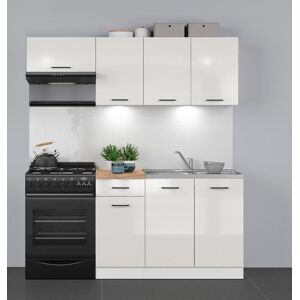 Impact Furniture Kitchen 5 Unit Set Wall Base Complete Cabinets 180cm White Chalk Gloss Junona Impact Furniture Kitchen 5 Unit Set Wall Base Complete Cabinets 180cm White Chalk Gloss Junona