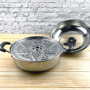 30cm/11.8in Steam Pot Professional High Efficiency Thickened Single Layer C Bst 30cm/11.8in Steam Pot Professional High Efficiency Thickened Single Layer C Bst