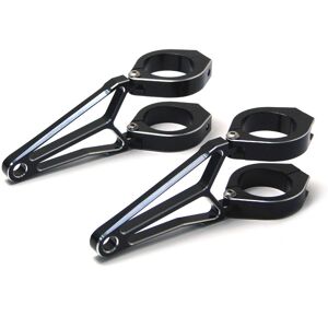 Alchemy Parts Headlight Brackets For Motorbike Project Black Fork Mounted - 41mm Black Cnc Alchemy Parts Headlight Brackets For Motorbike Project Black Fork Mounted - 41mm Black Cnc