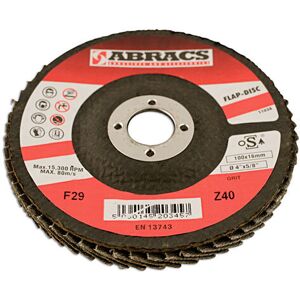 Abracs Zirconium Flap Discs 115mm X P40 - Pack 5 - Connect 32082 New Abracs Zirconium Flap Discs 115mm X P40 - Pack 5 - Connect 32082 New