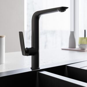 Black Single Lever Monobloc Kitchen Mixer Tap - Enza Finch Finslmb Black Single Lever Monobloc Kitchen Mixer Tap - Enza Finch Finslmb