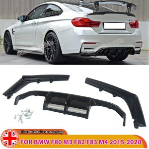 Rear Diffuser Valance V Style For Bmw 3 4 Series F80 F82 M3 M4 Gloss Black 13-18 Rear Diffuser Valance V Style For Bmw 3 4 Series F80 F82 M3 M4 Gloss Black 13-18
